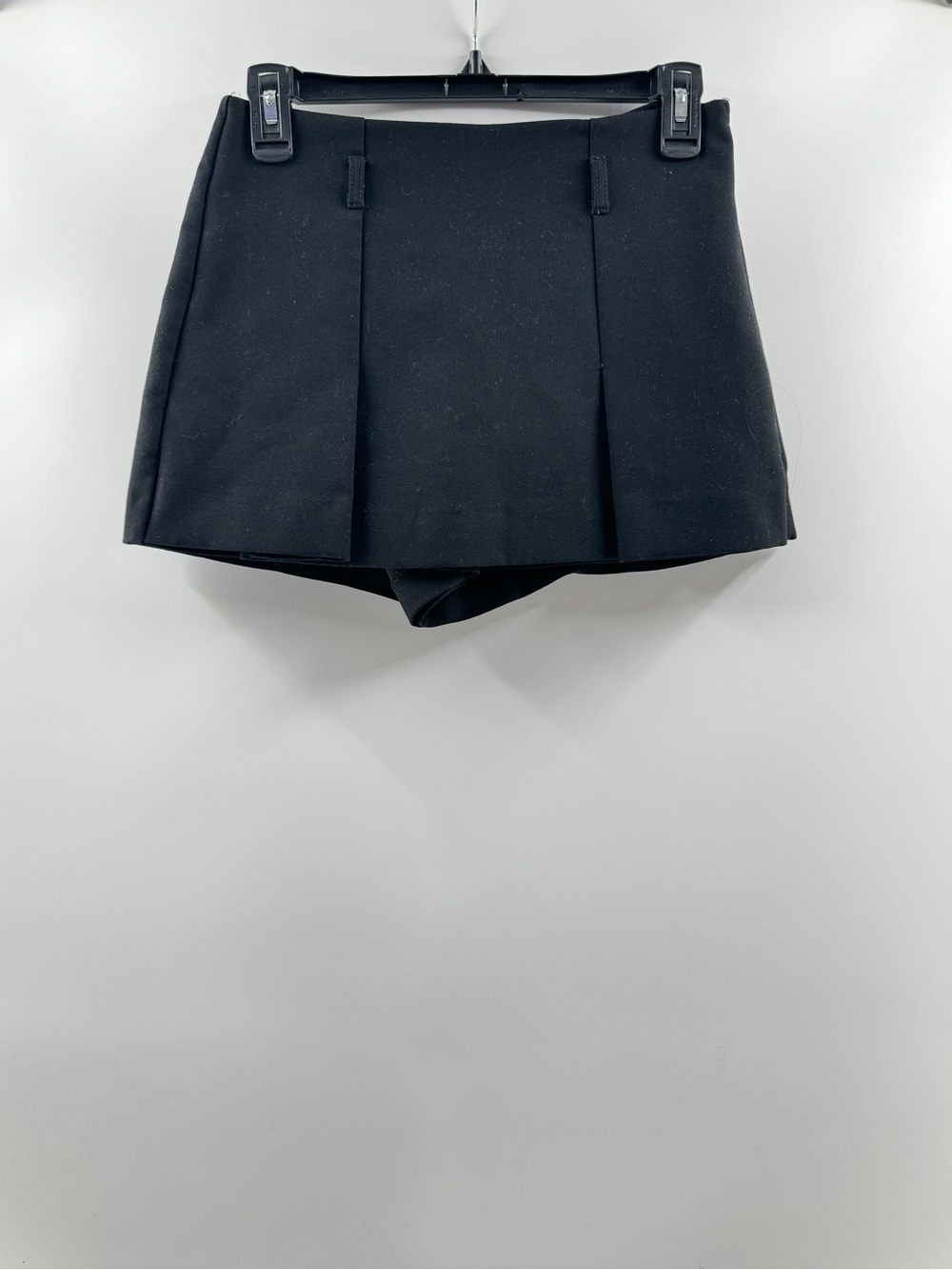 Zara Black Tailored Box Pleat Mini Skort – Women's XS